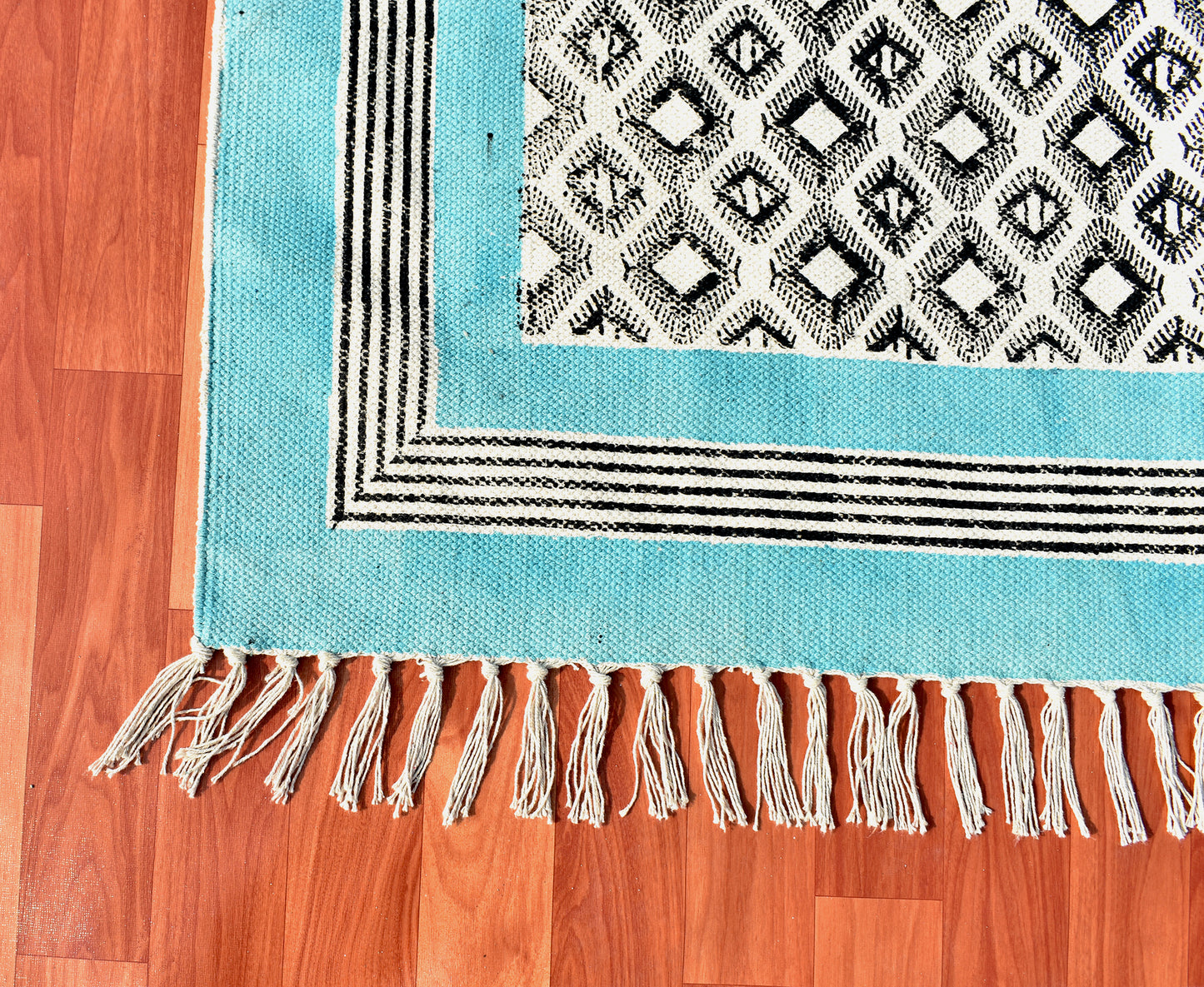 4x6 8x10 9x12 Ft Block Print Rug Outdoor Patio Rug Floor Rug Home Decor Dhurrie Living Room Rug Dining Room Rug Navajo Rug Flatweave Rug