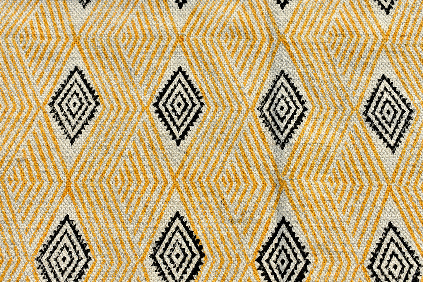 8x10 Feet Yellow Color Cotton Rug Handmade Rug Block Printed Rug Dining Room Rug Outdoor Rug, Rug For Bedroom Anatolian Rug Tribal Rug