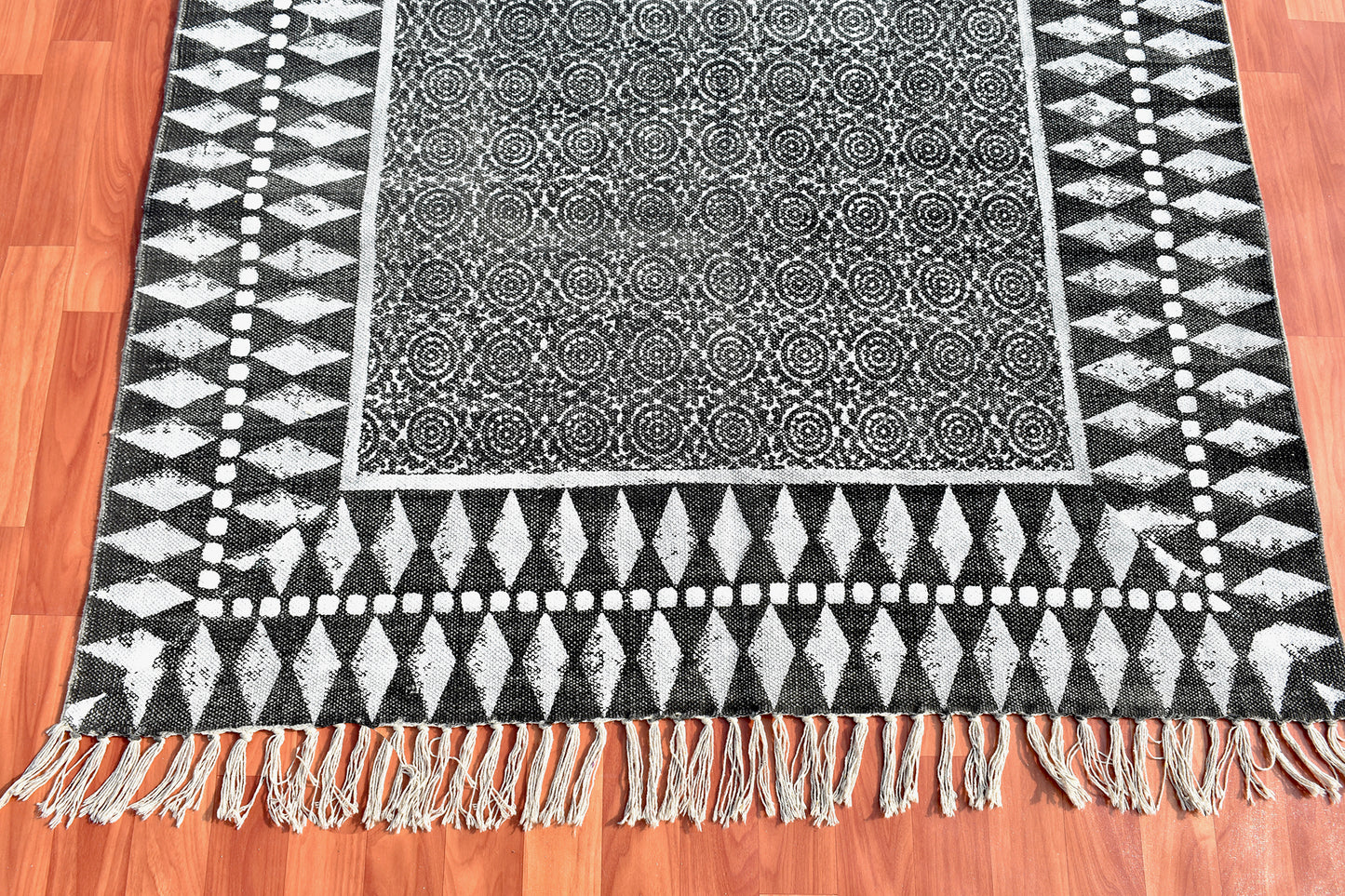 Hand block print rug Dhurrie rug Custom size rug Navajo rug Boho rug Patio rug Hallway rug Stair runner rug Rug for living room