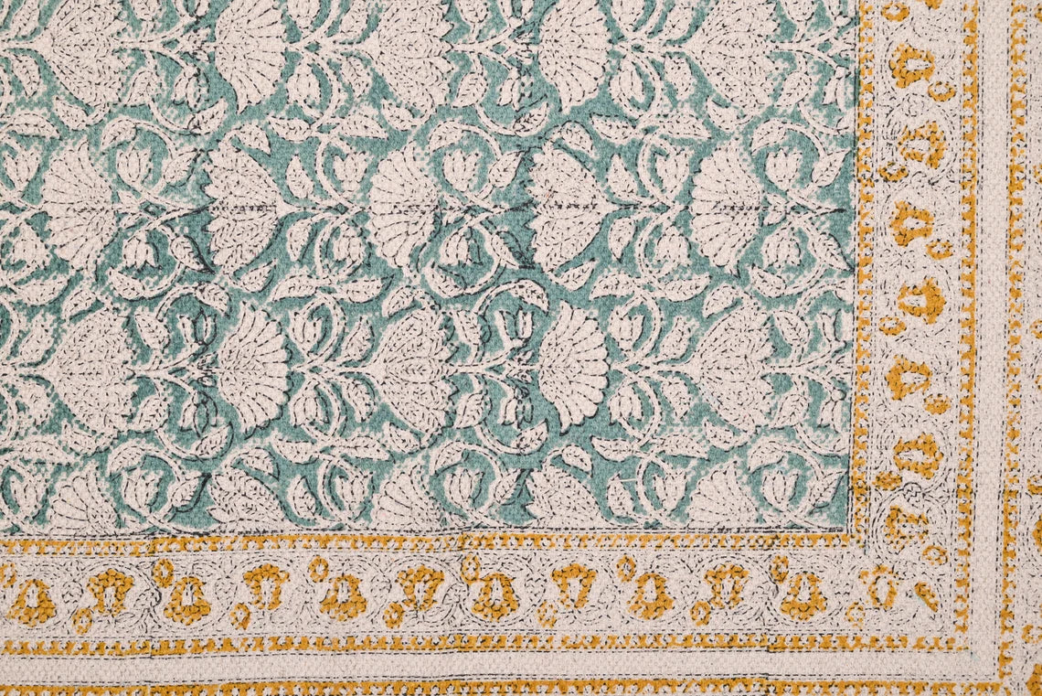 Cotton Designer Area Rug Block Print Rug Dhurrie Rug Bohemian Decor Bedroom Rug Garden Rug Custom Carpet 4x6 Feet