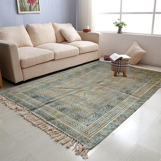 Handmade cotton rug Block print rug dhurrie rug Custom rug Indoor rug Wall décor rug Yoga rug Home décor rug Area rug