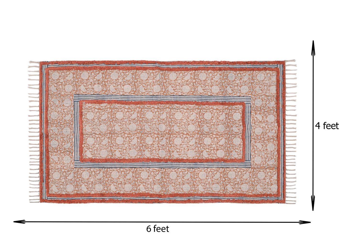 8x10 Feet Large Area Rug Cotton Dhurrie Area Rug Living Room Rug Handmade Designer Rug Bohemian Decor Rug Kilim Rug