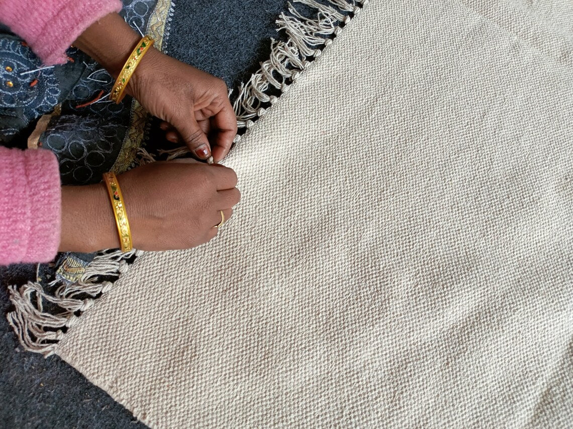 Handwoven bedroom living room cotton area kilim Indian hand block printed durrie Garden yoga mat 6x9 8x10 10x16 ft rug