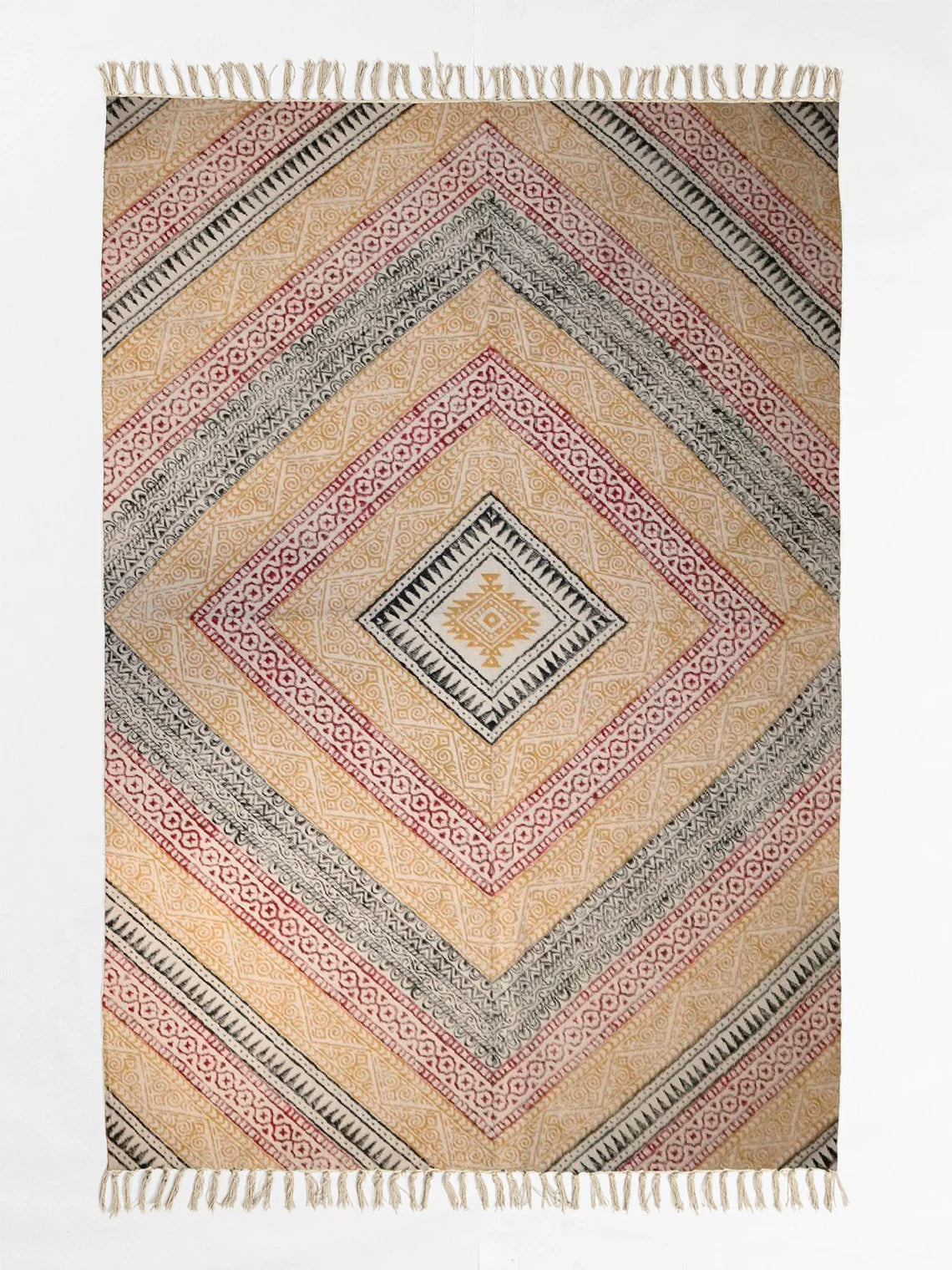 Large Area Rug 9x12 Ft Rug Navajo Rug Hand Woven Rug Flat Weave Rug Outdoor Rug Indoor Rug Garden Rug Kilim Rug Hand Woven Block Printed Rug