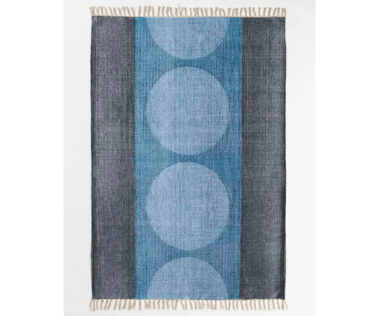 Blue Cotton Rug Handmade Rug Indoor Rug, Rug For Living Room Bedroom Rug Decorative Rug Runner Rug Stair Area Rug Floor Carpet 4x6 6x9 8x10