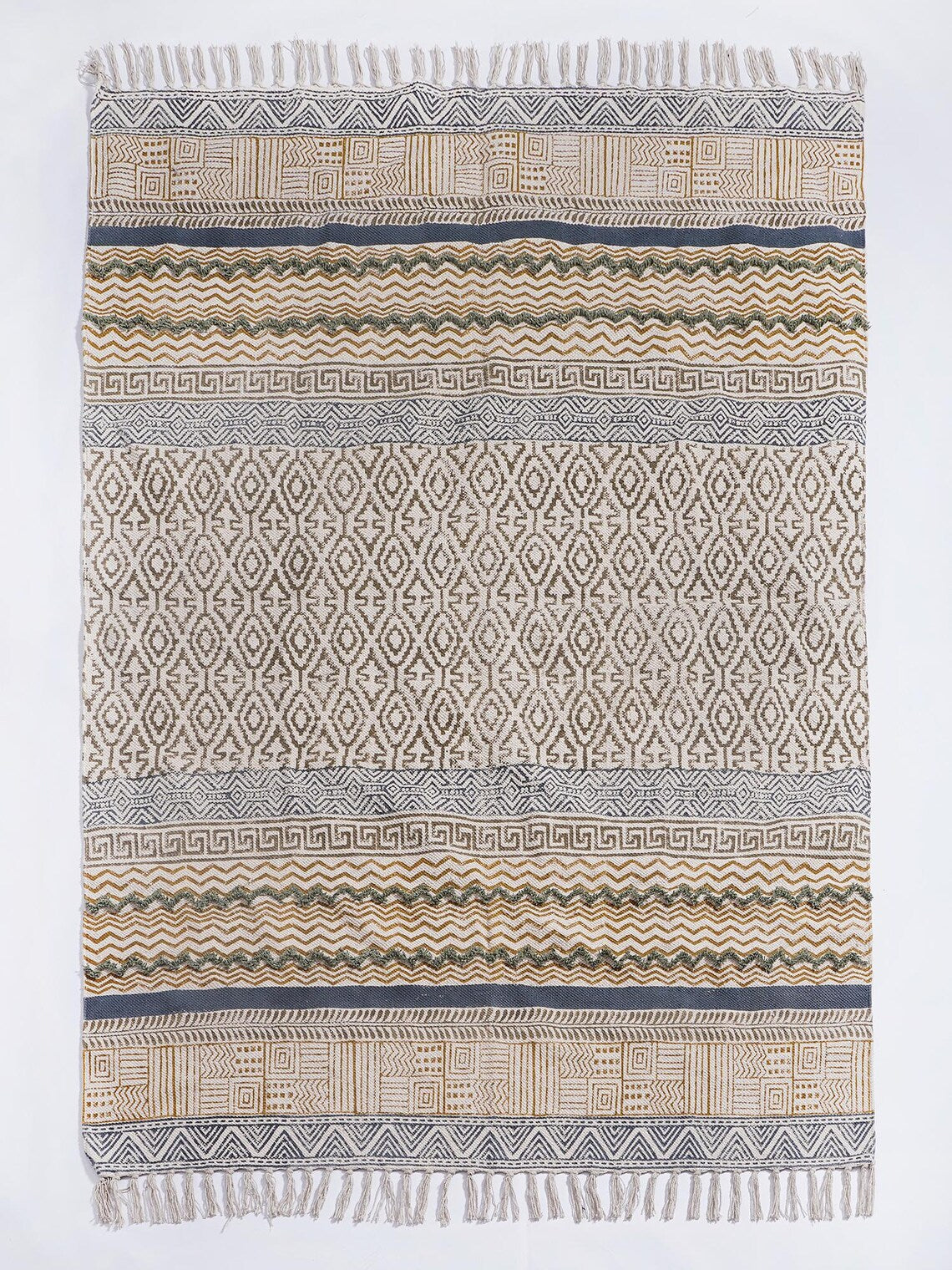 Hand Block Printed rug, Cotton Rug,  Flatweave Cotton Rug, bedroom  Rug, Handmade Rug, , Washable rug,  Cotton runner Rug, 2.6x10,3x10 ft.